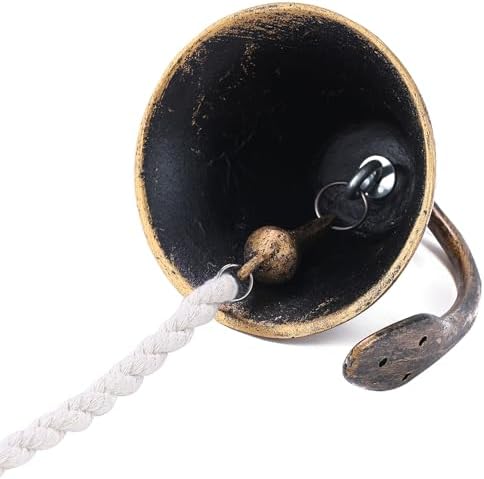 Cast Iron Hanging Dinner Bell with Outdoor Mount for Door Wall(S) & Homelavie Cowbell Instrument for Drum Set Steel Cow Bell with Stick (6inch) - Image 6