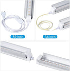 Grow Light for Indoor Plants,4ft T8, 180W(4 x 45W, 1080W Equivalent), Super Bright, Full Spectrum Sunlight Plant Light, LED Grow Lights for Indoor Plants, Greenhouse, 4-Pack - Image 3