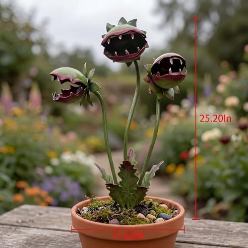 Metal Carnivorous Plant Garden Stake,Giant Carnivorous Plants Decor - Image 2
