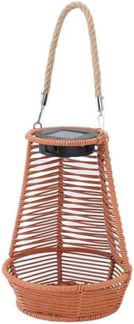 MAVIS LAVEN Garden Solar Light, Rattan Weave with Solar Lantern, Weatherproof and Efficient, Ideal for Outdoor Terraces and Balconies (Brown) - Image 5