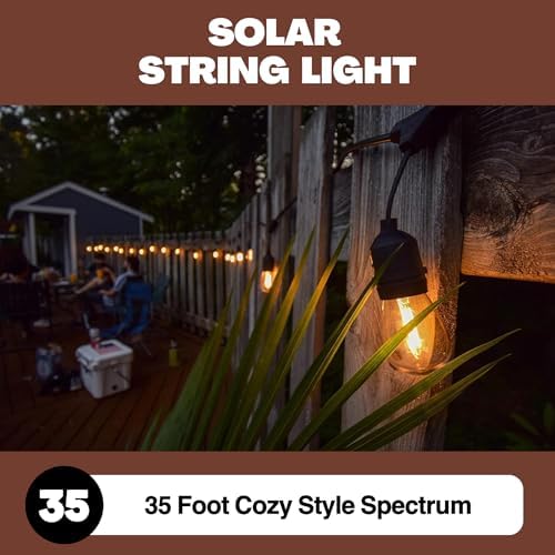 Norb Solar String Lights Outdoor 35FT – NorbSOLAR Weatherproof LED Patio Lights with Warm Candle-Like Glow, Shatterproof Vintage Bulbs, Solar Powered & Energy-Efficient, Outdoor & Event Use - Image 3