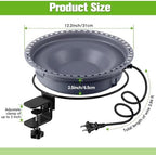 Saillong Bird Baths for Outdoors, Bird Bath Bowl Water Feeder Outdoor for Hummingbirds for Garden Yard Patio Lawn, Ideal for Attracting Birds(Deck Mounted Style) - Image 6