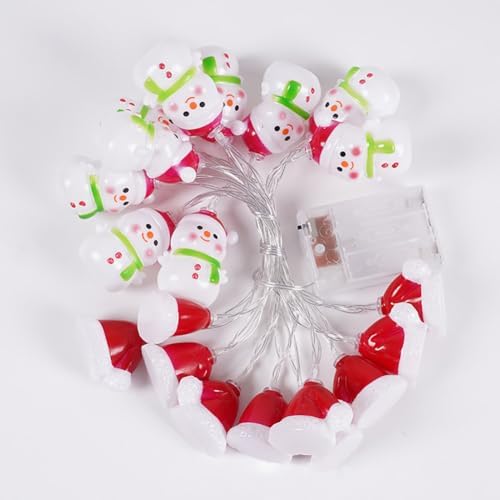 CAKERS Christmas Decor String Lights|Creative Cute Novelty Fairy Lights|Hanging Copper Wire Lights|Night Lights for Birthday Party Xmas Tree Decor,Christmas A,3m(9.8ft)-20LED-USB - Image 3