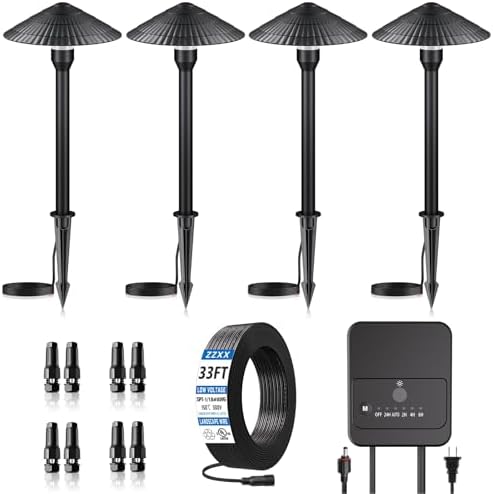 ZZXX All-in-One Low Voltage Landscape Lighting Kit, 5W Outdoor Lights 2700K by ZZXX