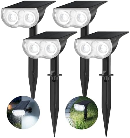 Consciot Solar Spot Lights Outdoor Waterproof, Landscape Solar Spotlights by Consciot