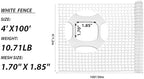 PotatoLife 4'x100' Plastic Mesh Fence for Garden with 100 Zip Ties, White - Image 3