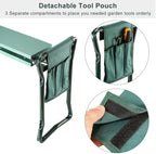 Foldable Garden Kneeler Seat w/Kneeling Soft Cushion Pad Tools Pouch Portable Gardener Kneeling Bench Stool - Image 4