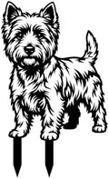 Dog Metal Garden Stake - Weatherproof Dog Silhouette Yard Art, Decorative Outdoor Sign for Lawn & Patio, Heartfelt Gift for Cairn Terrier Lovers(Stand,10") by Unknown