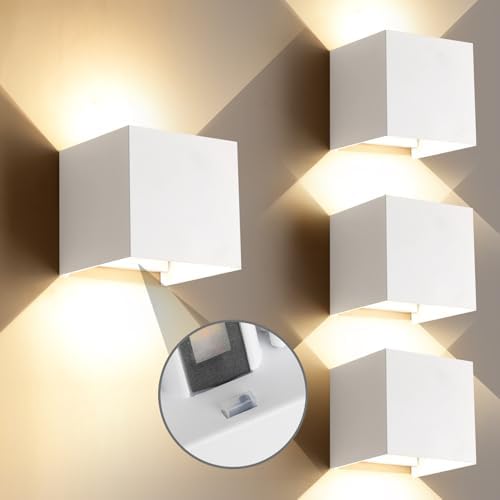 20W Outdoor Wall Lights 3CCT Adjustable,Up and Down Wall Sconce 4 Pack by Unknown