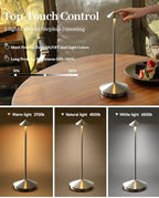 Portable Led Cordless Lamp Table Light 2 Pack, Rechargeable 6000mAh Battery Outdoor Table Lamp for Dinning Restaurant Patio Bedroom Camping, IP54 Waterproof, Dimmable - Image 4