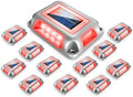 T-SUN Solar Driveway Lights Outdoor 12 Pack, Red LED Dock Marine Deck Light by T-SUN