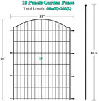 Decorative Garden Fences 40in x 24ft, 10 Pack Outdoor Fencing Animal Barrier Dog Border, Metal Wire Fence Panels for Garden Decor, Flower Bed Edging Borders for No Dig Patio Yard - Image 3