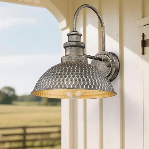 Casia Farmhouse Barn Lights, Rustic Outside Wall Sconce, Exterior Outdoor Mounted Lighting Fixture, Vintage Wall Light, Porch Lamp for Front Door,Porch,Patio,Garge (Vintage Bronze, 2 Pack) - Image 4