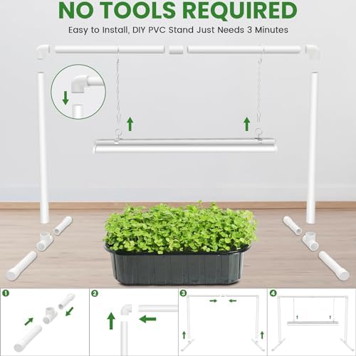 Wolezek 2FT T5 Grow Lights for Seed Starting, 32W Full Spectrum - Image 5