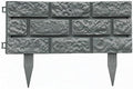 10 Pcs - Landscape Edging Faux Stone Garden Edging Border,17FT,7 in Tall Decorative Stone-Look Garden Border for Flower Bed Edging,Lawn,Landscaped Yard,Trees and Gardens,Grey by longdafei