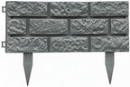 10 Pcs - Landscape Edging Faux Stone Garden Edging Border,17FT,7 in Tall Decorative Stone-Look Garden Border for Flower Bed Edging,Lawn,Landscaped Yard,Trees and Gardens,Grey by longdafei