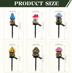 6 Pack-Solar Lights Outdoor, Mushroom Fairy House Stake Lights, Waterproof Cute Garden Decor for Yard, Lawn, Pathway, Patio & Cottage Garden - Image 7