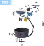 Deck Bird Bath, Bird Bath and Bird Bath Bowl, Flower Planting Pedestal - Image 3
