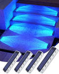 DetarZinLED Blue Solar Step Lights for Outside IP68 Waterproof Led 4 Pack by DetarZinLED