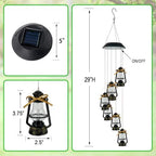 Hanging Solar Lantern Wind Chime for Outside,Christmas Decorations Outdoor - Image 7