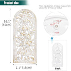 Sungmor Vintage Cast Iron Wall Plaque,Antique Style Ornate Woman & Floral Decorative Artwork,Rustic Farmhouse Wall Hanging for Living Room,Entryway Decor,White and Gold Finish - Image 4