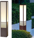 Waterproof Square Bollard Lights - E26 Base Outdoor Pathway Lighting for Patio, Garden, Yard & Driveway Decor, 65CM Tall with Modern Design by Unknown