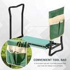 Garden Kneeler Seat Stool with Integrated Kneeling Pad and Tool Pouch for Outdoor Planting & Weeding - Image 4