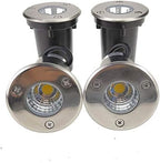 QUANS 3W 12V 24V DC Low Voltage In Ground Well LED Light Warm White 4-Pack by QUANS