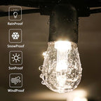 GANA 12V Low Voltage & Safe LED Outdoor String Lights,96FT 30 Shatterproof Bulbs, 2200K Warm White Pergola Lights for Your House's, Garden, Fence, Porch,Balcony,and Bistro（96FT） - Image 6