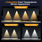 Super Long Lasting Solar Fence Lights Outdoor,Deck Lights Waterproof,Perfect for Winter and Rainy Days,Dusk to Dawn High Brightness Solar Lighting for Wall,Stair,Yard,Patio,Backyard(18 Pack,Brown) - Image 5