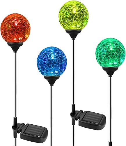 OxyLED Solar Globe Lights Outdoor 4 Pack LED Garden Stake Lights Waterproof by OxyLED