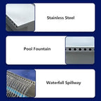 Stainless Steel Waterfall Fountain Wall Decor for Pond, Pool, Garden, Stream, Patio - Elegant Outdoor Water Feature for Relaxation and Aesthetic Appeal - Image 6