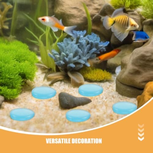 Blue Resin Glow in Dark Pebbles 300pcs for Garden Xmas Landscapes - Image 3
