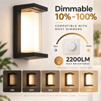 Outdoor Wall Lights, Outdoor Lights for House, 2200LM 3CCT Dimmable IP65 - Image 3