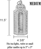 VELA LANTERNS 6pk Gold Moroccan Decor Candle Lantern, Decorative Candle Holder Lamp for Ramadan, Indoor Home Decor, Patio, Weddings, Table or Hanging, Assorted Colors, Medium - Image 4