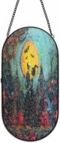 Halloween Skeleton Couple Haunted House Bat Sun Catcher 10.2In by Unknown