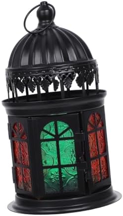 Moroccan Style Hanging Glass Candle Holder for Halloween Season Home Decor by levemolo