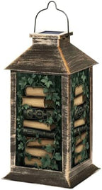 Solar Lantern Outdoor Garden Hanging Lantern Vintage Stack Books Ivy Vines Dark Waterproof Solar Powered Lighting Outside Table Lamp for Patio Deck Yard Camping by Unknown