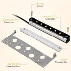 (4 Pack) 13” 12V Retaining Wall Lights 2.5W for Landscape Lighting - 3000k - Image 3