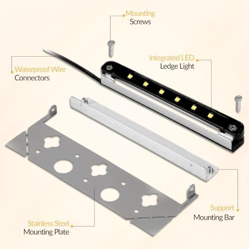 (4 Pack) 13” 12V Retaining Wall Lights 2.5W for Landscape Lighting - 3000k - Image 3