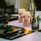 Floral Highland Cow Flameless Candles Battery Operated Flameless Candles with Timer Remote LED Real Wax Pillar Lights for Valentine's Day Home Decor Battery Tea Lights - Image 4