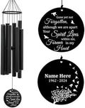 Sympathy Wind Chimes Personalized, 36inch Memorial Wind Chimes in Loving Memory, Loss of Loved Mom/Dad, Sympathy Gifts Wind Chime for Funeral Outdoor Deep Tone by ExtrabilyOfficial