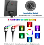 APONUO Metal Solar Spot Lights Outdoor with 9.8ft Cable Solar Powered Landscape Lighting Low Voltage IP65 Waterproof Auto On/Off for Outside Garden Yard Landscape Pathway Garage-Multicolor(2-in-1) - Image 2