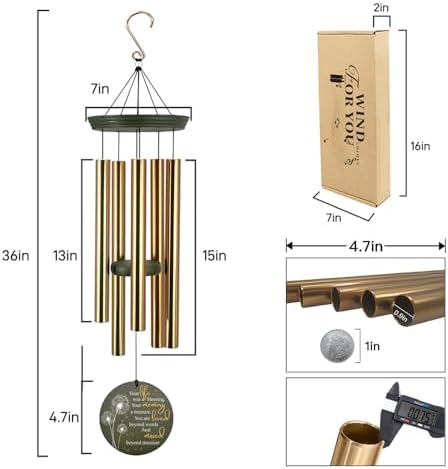 Personalized Memorial Wind Chimes Sympathy Gifts Decor Outside - Image 6