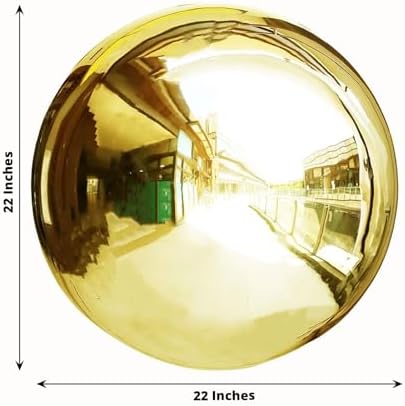 Balsa Circle 22 in Gold Stainless Steel Globe Gazing Reflective Mirror Balls Outdoor Garden Decor Centerpieces Wedding Party Events Reception Home Decorations Modern Ornaments Landscaping Accents - Image 3