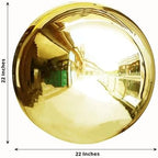 Balsa Circle 22 in Gold Stainless Steel Globe Gazing Reflective Mirror Balls Outdoor Garden Decor Centerpieces Wedding Party Events Reception Home Decorations Modern Ornaments Landscaping Accents - Image 3