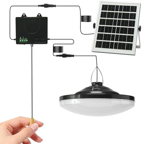 HULPPRE Solar Shed Light with Pull String,Indoor&Outdoor,Daytime or Night by HULPPRE