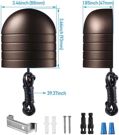 LEONLITE 6-Pack 5CCT Low Voltage LED Deck Lights, 250LM Ultra Bright - Image 4