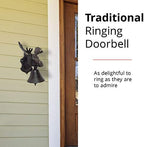 NACH Cast Iron Moose Doorbell, Small Door Bells for Homes, Rustic Dinner Bell, Kitchen Door Bell, Metal Doorbells, 5x8.5x9 inch, JS-90-089 - Image 2