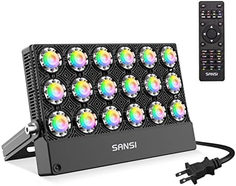 SANSI RGBW Flood Lights Outdoor, LED Flood Light for Halloween Party 100W by SANSI